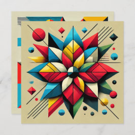 Abstrakter Pop Art Poinsettia Scrapbook Einladung