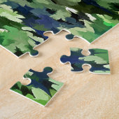Abstrakter Pop Kunst in Grün und Blau Puzzle (Seite)