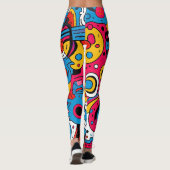 Abstrakter Pop Kunst Nahtloses Muster Leggings (Rückseite)
