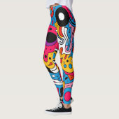 Abstrakter Pop Kunst Nahtloses Muster Leggings (Links)