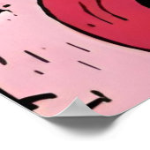 Abstrakter Pop Kunstgesichter - Moderner Doodle-Au Poster (Ecke)