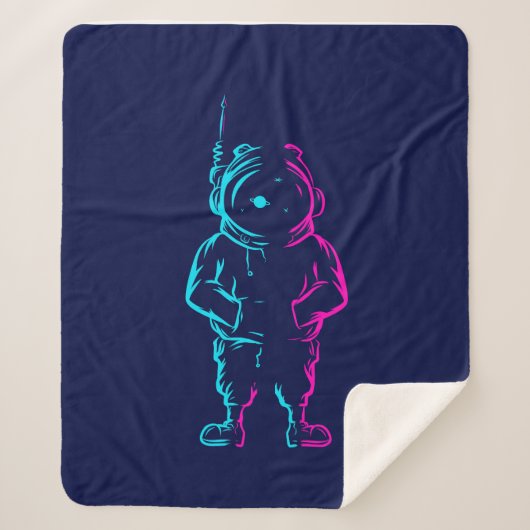 Abstrakter Pop Sherpadecke (Vorderseite)