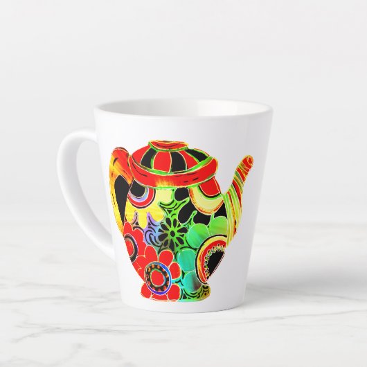 Abstrakter Pop Teekessel C.S. Lewis Tee und Bücher Milchtasse (Linke Ecke)