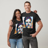 Abstrakter Popart George Orwell in WPAP T-Shirt (Unisex)