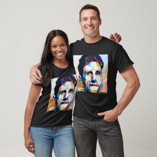 Abstrakter Popart George Orwell in WPAP T-Shirt