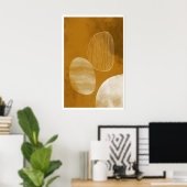 Abstrakter Poster mit organischen Formen - Minimal (Heimbüro)