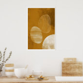 Abstrakter Poster mit organischen Formen - Minimal (Küche)