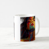 Abstrakter Power Portrait Kaffeetasse (VorderseiteRechts)