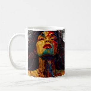 Abstrakter Power Portrait Kaffeetasse