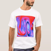 Abstrakter psychedelischer colouful Neonrauch T-Shirt (Vorderseite)