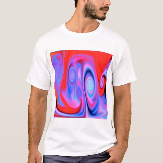 Abstrakter psychedelischer colouful Neonrauch T-Shirt (Vorderseite)