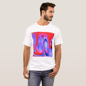 Abstrakter psychedelischer colouful Neonrauch T-Shirt (Vorne ganz)