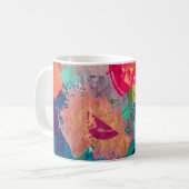 abstrakter psychedelischer Fraktal Hintergrund aus Kaffeetasse (Vorderseite Links)