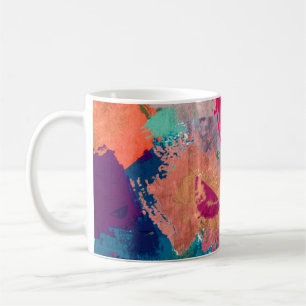 abstrakter psychedelischer Fraktal Hintergrund aus Kaffeetasse