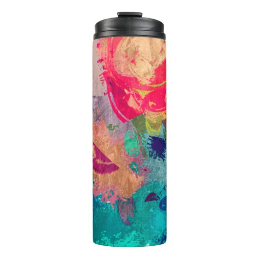 abstrakter psychedelischer Fraktal Hintergrund aus Thermosbecher (Vorderseite)