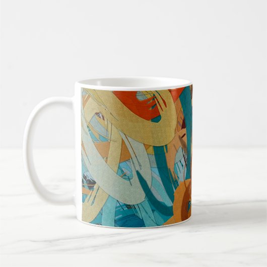 abstrakter psychedelischer Hintergrund aus dem Far Kaffeetasse (Links)