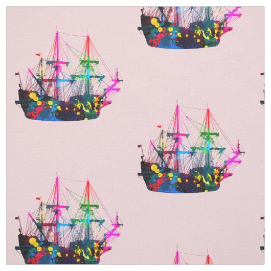 Abstrakter psychedelischer Vintager Stoff (Muster)