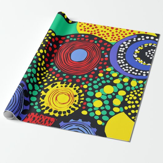 Abstrakter Punkt 3 Geschenkpapier (Ungerollt)