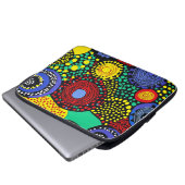 Abstrakter Punkt 3 Laptopschutzhülle (Vorne Knopf)