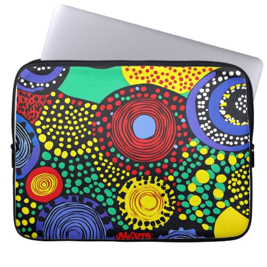 Abstrakter Punkt 3 Laptopschutzhülle (Vorderseite)