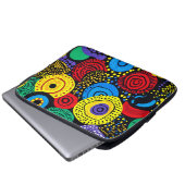 Abstrakter Punkt 4 Laptopschutzhülle (Vorne Knopf)