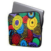 Abstrakter Punkt 4 Laptopschutzhülle (Vorderseite Links)