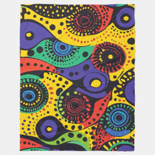 Abstrakter Punkt 6 Fleecedecke