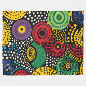 Abstrakter Punkt 8 Fleecedecke (Vorderseite (Horizontal))