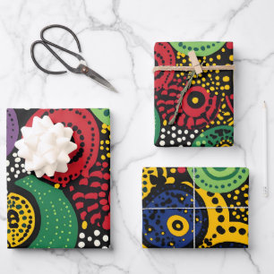 Abstrakter Punkt 8 Geschenkpapier Set