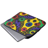 Abstrakter Punkt 9 Laptopschutzhülle (Vorne Knopf)