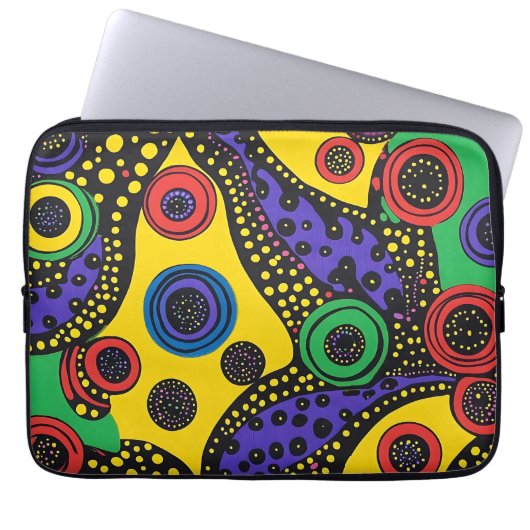 Abstrakter Punkt 9 Laptopschutzhülle (Vorderseite)