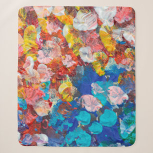 Abstrakter Punkt-Schmiere-Pinselstrich Acryl und W Sherpadecke