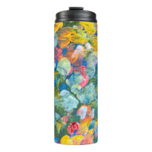 Abstrakter Punkt-Schmierpinselstrich Acryl und Was Thermosbecher