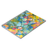 Abstrakter Punktstrich mit Pinselstrich, Acryl und Notizblock (Linke Seite)