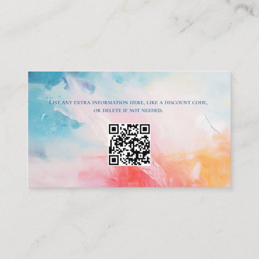 Abstrakter QR-Code Business Vielen Dank Begleitkarte (Rückseite)