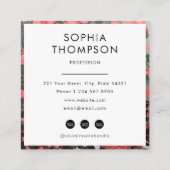 Abstrakter QR Code Social Media Quadratische Visitenkarte (Rückseite)