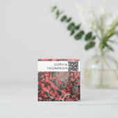 Abstrakter QR Code Social Media Quadratische Visitenkarte (Stehend Vorderseite)