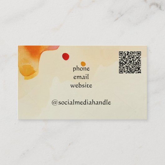 Abstrakter QR-Code Visitenkarte (Rückseite)