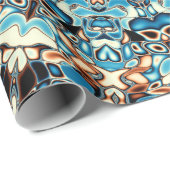 Abstrakter quadratischer Hintergrund. Rundmandalas Geschenkpapier (Rolleneckpunkt)