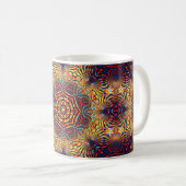 Abstrakter quadratischer Hintergrund. Symmetrische Kaffeetasse (VorderseiteRechts)