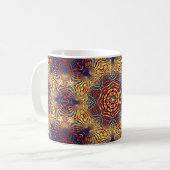 Abstrakter quadratischer Hintergrund. Symmetrische Kaffeetasse (Vorderseite Links)