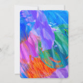 Abstrakter Rahmen für Geburtstagsballons lackieren Einladung (Rückseite)