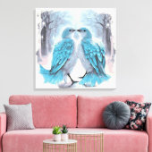 *~* Abstrakter Rahmen Love Birds AP54 Art Winter Leinwanddruck (Insitu (Wohnzimmer))