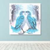 *~* Abstrakter Rahmen Love Birds AP54 Art Winter Leinwanddruck (Insitu (Holzboden))