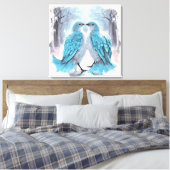 *~* Abstrakter Rahmen Love Birds AP54 Art Winter Leinwanddruck (Insitu (Schlafzimmer))