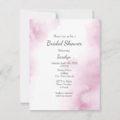 Abstrakter Rahmen mit rosa Farbe Einladung (Vorderseite)