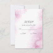 Abstrakter Rahmen mit rosa Farbe RSVP Karte (Vorderseite)