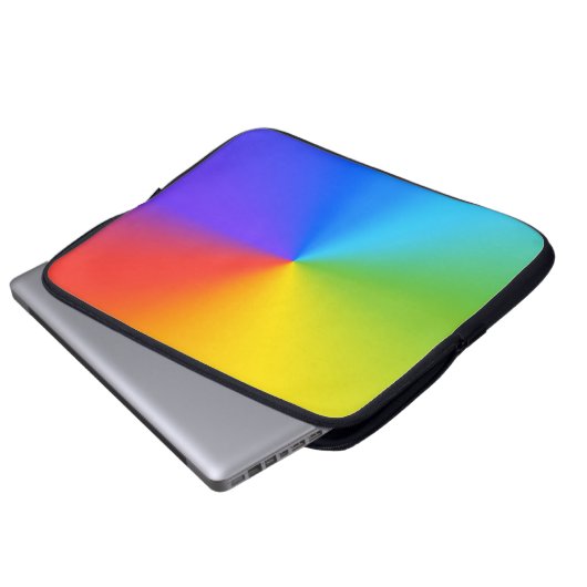 Abstrakter Rainbow Color Shade Hintergrund Laptopschutzhülle (Vorne Knopf)