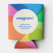 Abstrakter Rainbow Custom Abschluss Herzlichen Glü Dosenkühler (Vorderseite)