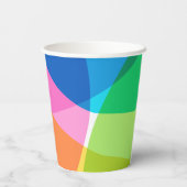 Abstrakter Rainbow Custom Abschluss Herzlichen Glü Pappbecher (Rückseite)